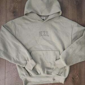 Hazel Lennon Light Green Hoodie With Blue Logo Back